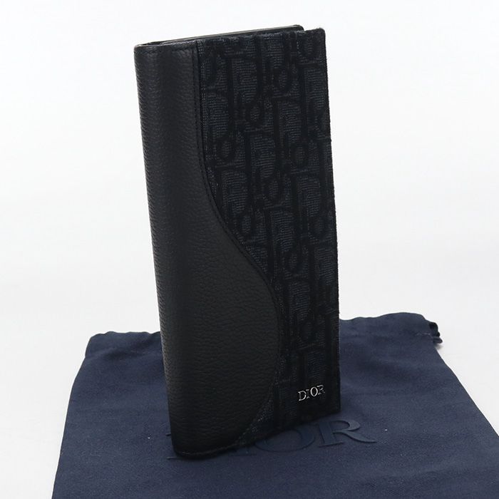 DIOR ディオール 2つ折りロングウォレット サドル 2ADBC330YKS_H03E 長財布二折/ディオールオブリーク【中古】 メンズ