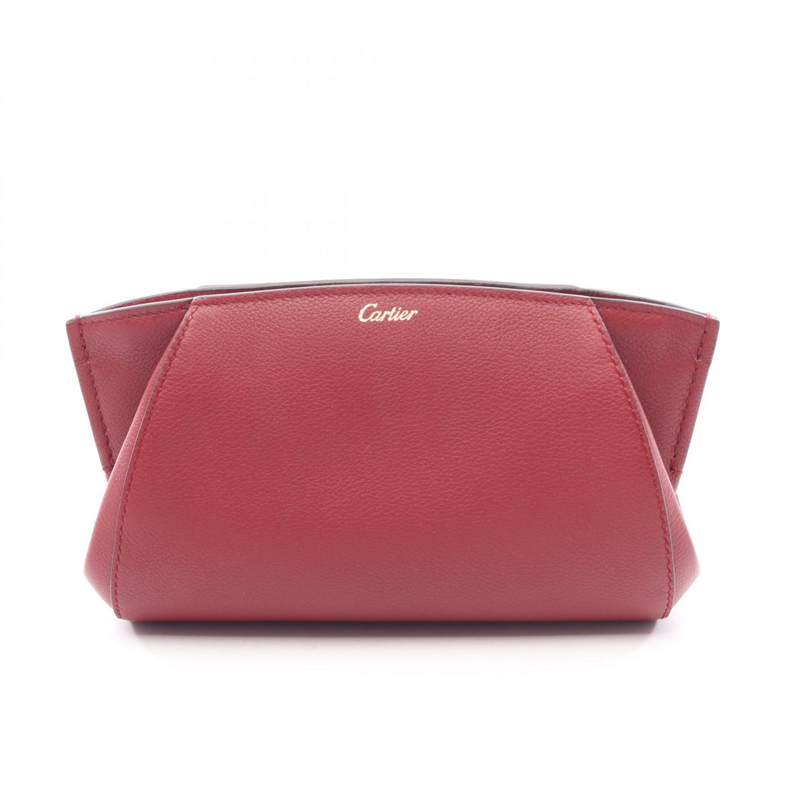 カルティエ CARTIER セカンドバッグ クラッチバッグ Cドゥ L3001479 ボルドー レザー C ドゥ カルティエ クラッチバッグ レディース 未使用