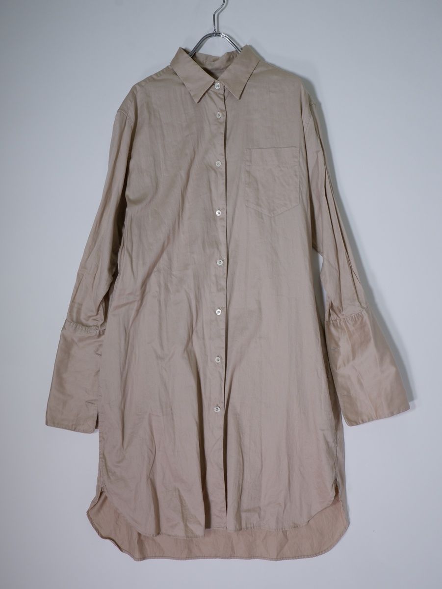 MARGARET HOWELLマーガレットハウエル COTTON SATINコットンサテン ダブルカフス ロングシャツドレス ワンピース【1】【LOPA82304】 10,425円