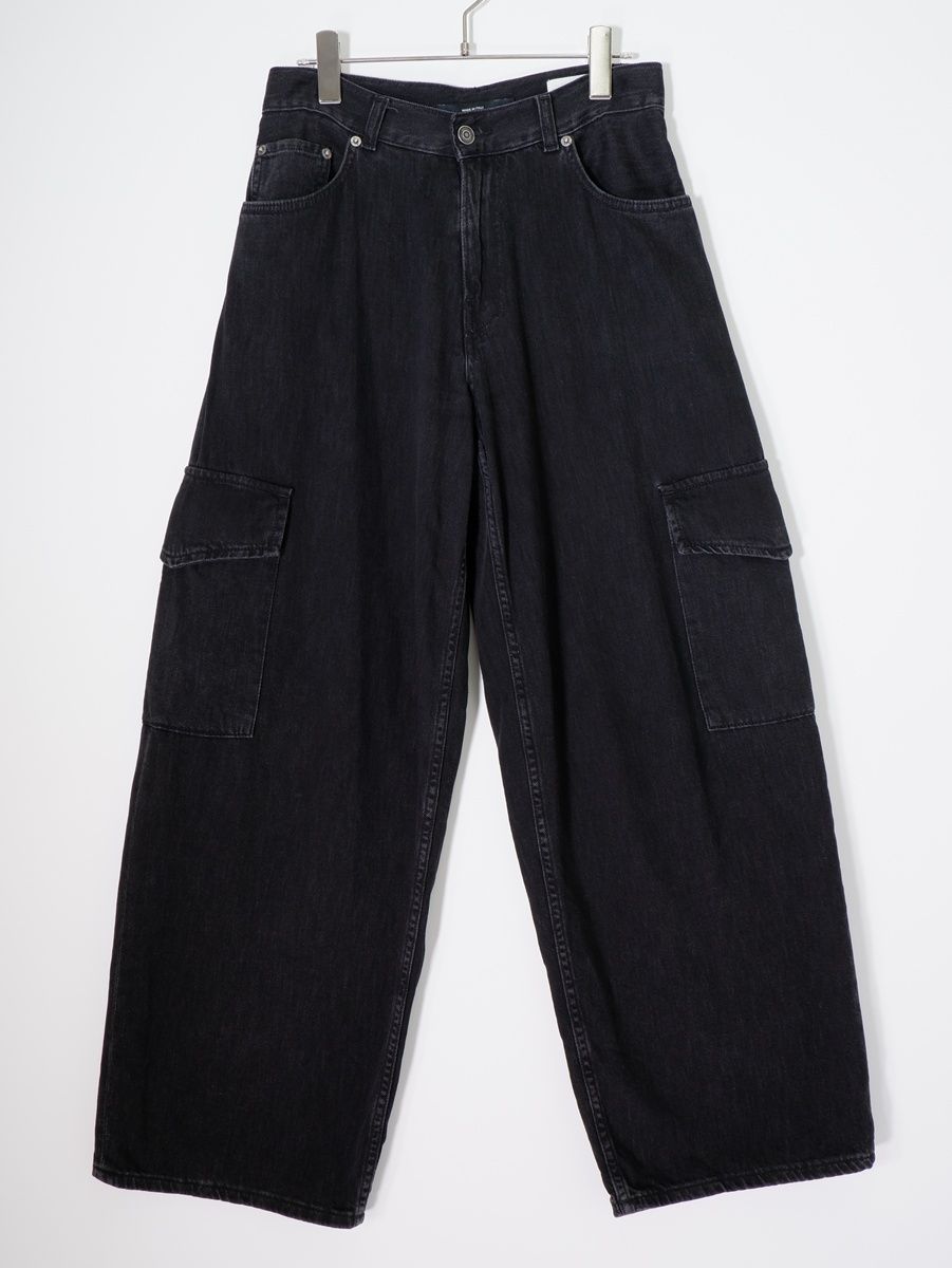 HAIKUREハイクル(ハイクレ) L'Appartementアパルトモン購入BETHANY CARGO DENIMブラック デニム カーゴパンツ【24】【LDNA82278】