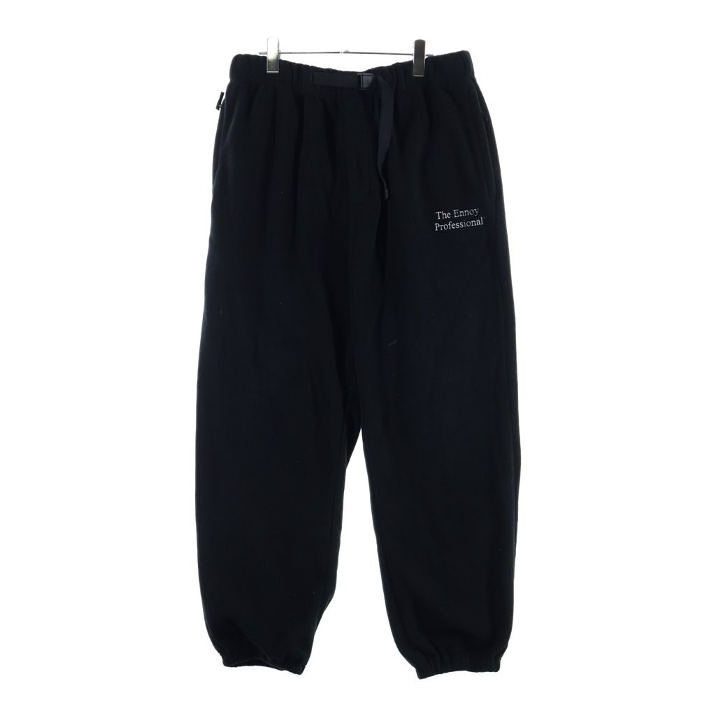 The Ennoy Professional (エンノイプロフェッショナル) 24AW POLARTEC FLEECE PANTS ポーラテック ボア アジャスター付き ドローコード フリースパンツ ブラック AW24BRENCT04LP