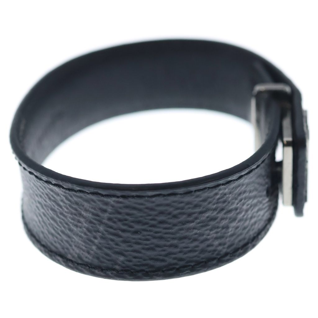 LOUISVUITTON ブラックレザーブレスレット LOUIS VUITTON (ルイヴィトン) ブレスレット LV スリム モノグラム