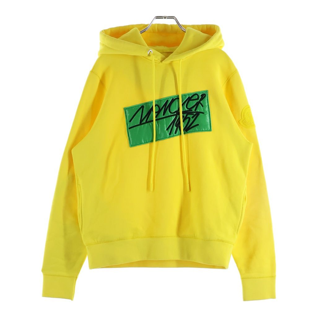 MONCLER (モンクレール) 22AW GENIUS 2 1952 HOODIE ロゴワッペン プルオーバーパーカー フーディ H20928G00012 イエロー