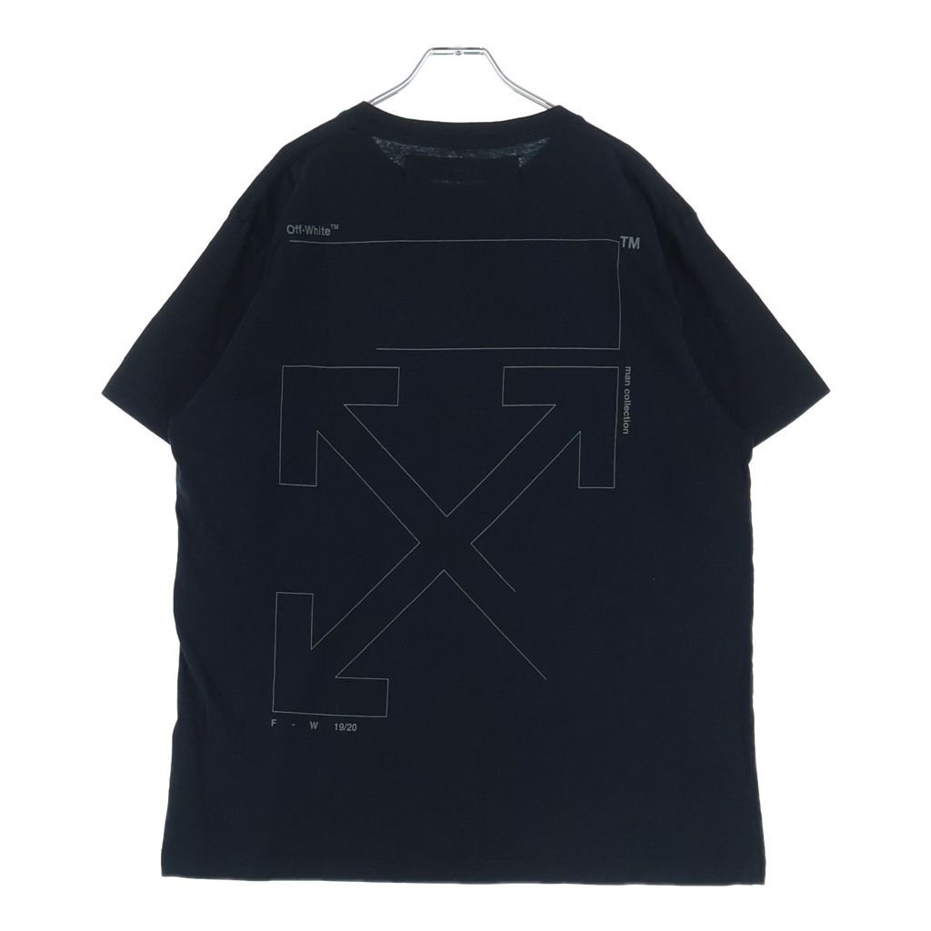 OFF-WHITE (オフホワイト) 19AW Unfinished Arrow T-Shirt 半袖Tシャツ ブラック OMAA038E19185003