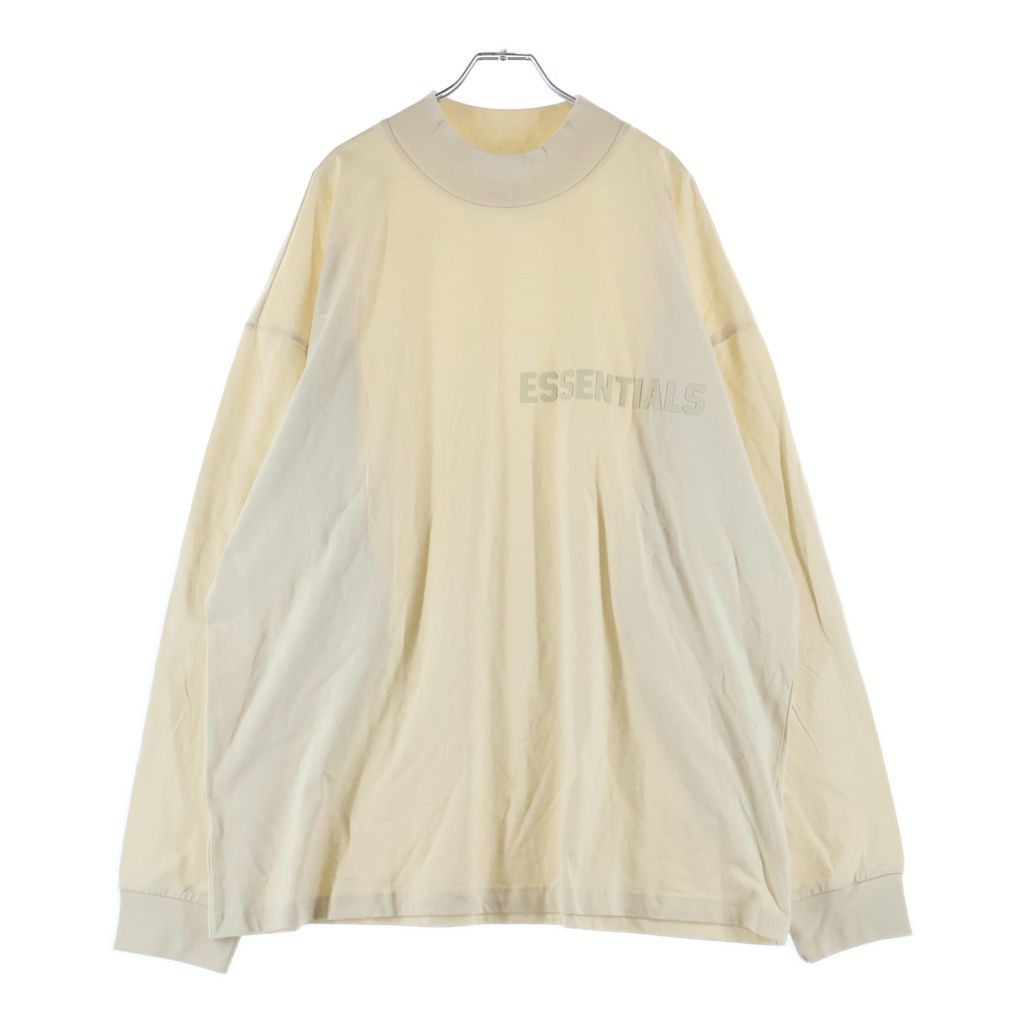 FEAR OF GOD ESSENTIALS (フィアオブゴッド エッセンシャルズ) L/S T-SHIRT フェルトロゴ 長袖Tシャツ ロンT アイボリー
