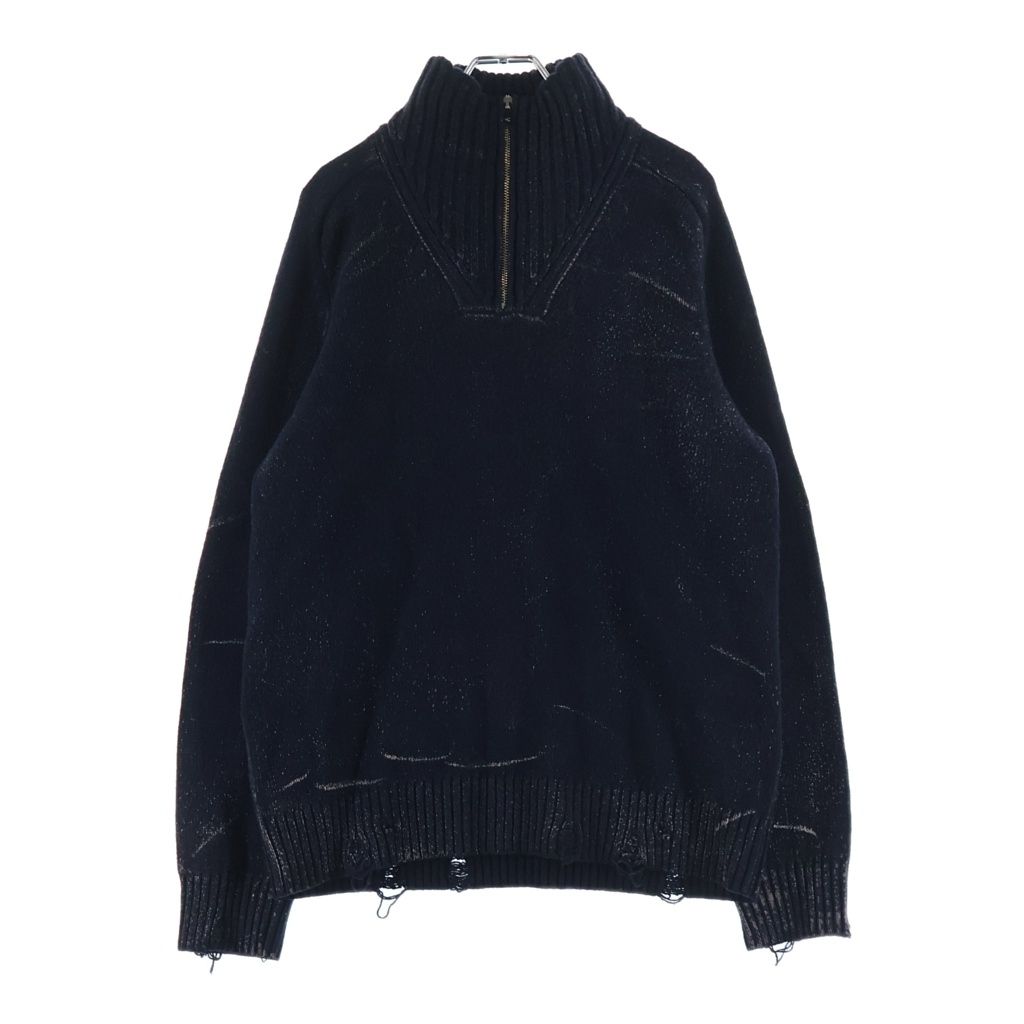 DIESEL (ディーゼル) K-MAXIME ハーフジップ ハイネックニット ネイビー A21399