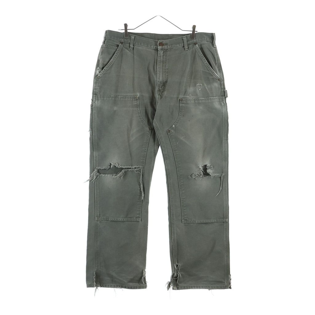 CARHARTT (カーハート) 00s VINTAGE Double Knee Work Pants ダブルニー ワークパンツ ダック地 モスグリーン