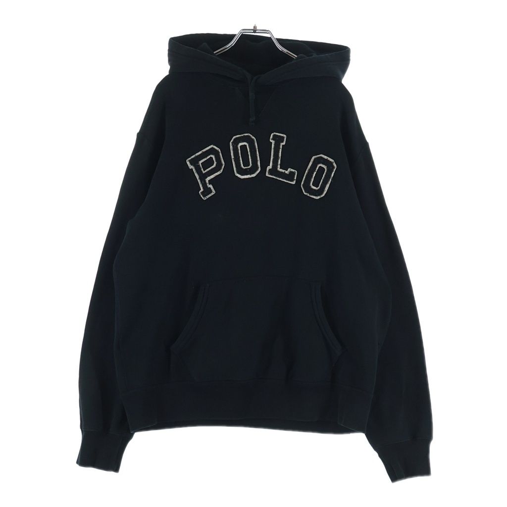 POLO RALPH LAUREN (ポロラルフローレン) ロゴワッペン プルオーバーパーカー フーディ ブラック