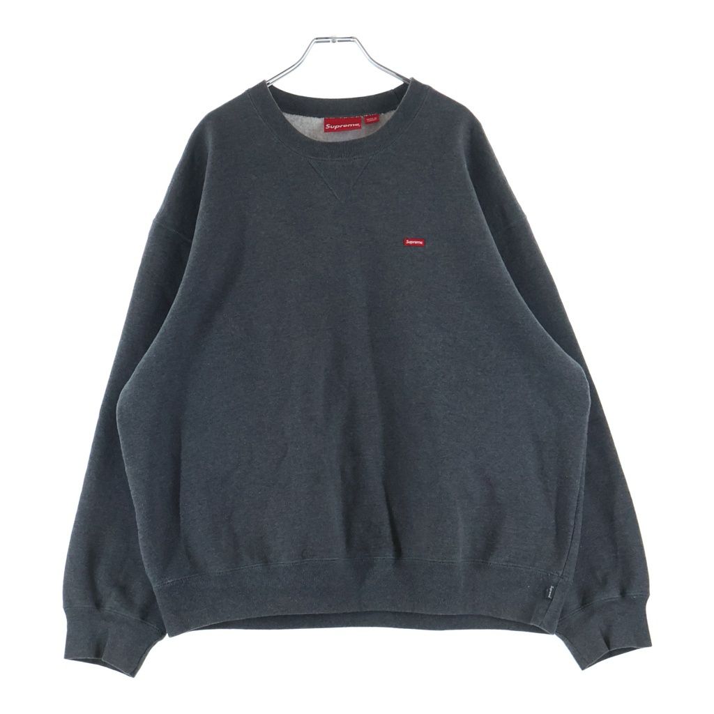 SUPREME (シュプリーム) 23AW Small Box Crewneck Charcoal スモールボックスロゴクルーネックスウェットトレーナー チャコールグレー
