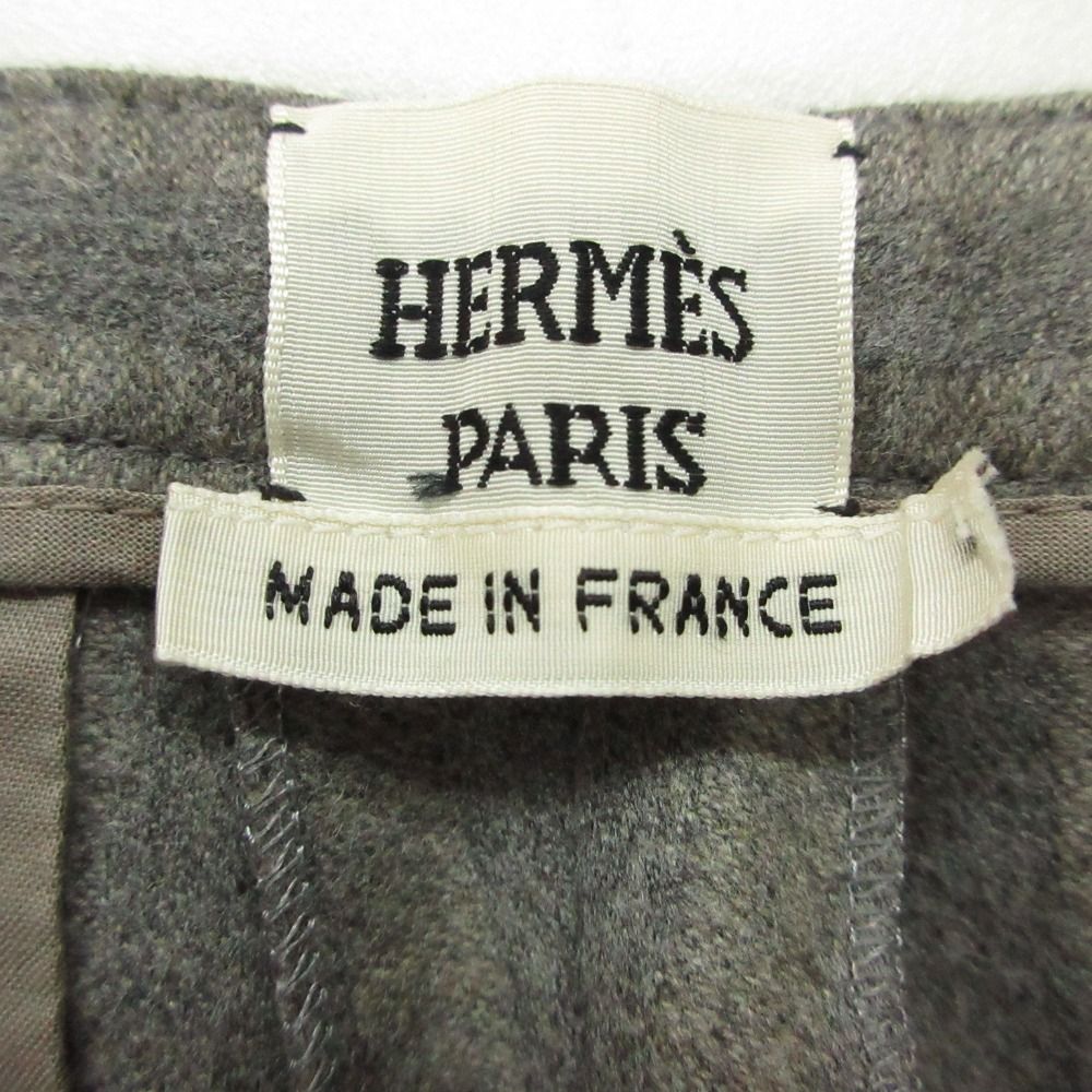 エルメス HERMES パンツ 衣料品 ボトムス カシミヤ グレー系 【中古