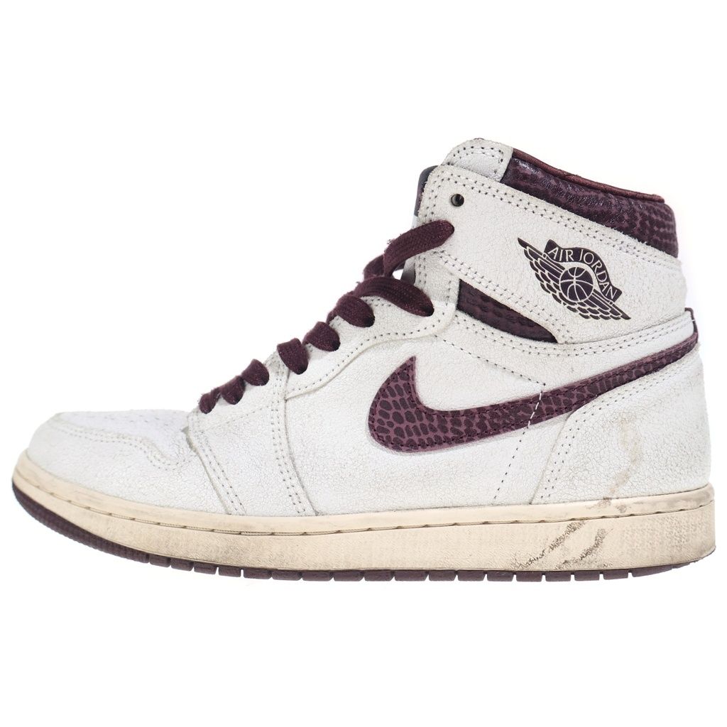 NIKE (ナイキ) ×A MA MANIERE AIR JORDAN 1 DO7097-100 アママニエール エアジョーダン1 レトロ ハイカットスニーカー US8.5/26.5cm ホワイト/ブラウン