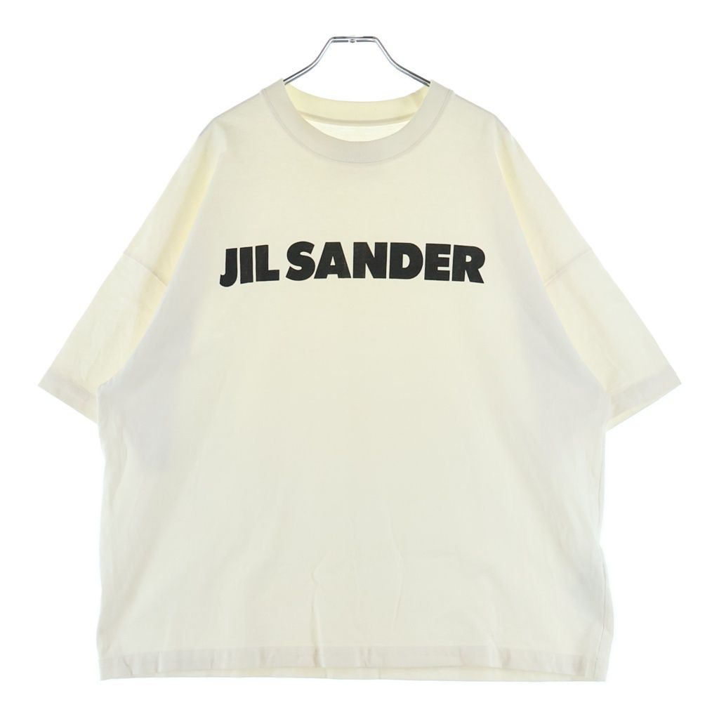 JIL SANDER (ジルサンダー) 23SS フロントロゴ クルーネック 半袖Tシャツ ホワイト J21GC0001