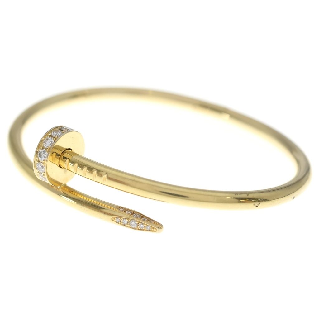 Cartier (カルティエ) ジュストアンクル ダイヤ ブレスレット イエローゴールド Au750YG #16