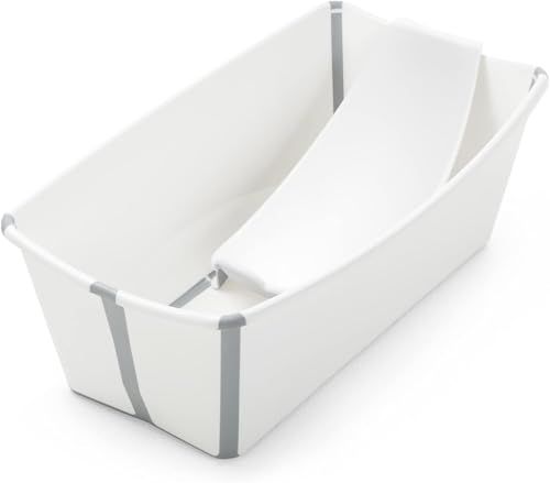 Stokke ストッケ ベビーバス 【本体+ニューボーン セット】 フレキシバス 沐浴 折り畳み 折りたたみ 赤ちゃん お風呂 新生児から4歳頃まで ホワイトpms 58e4cbf5