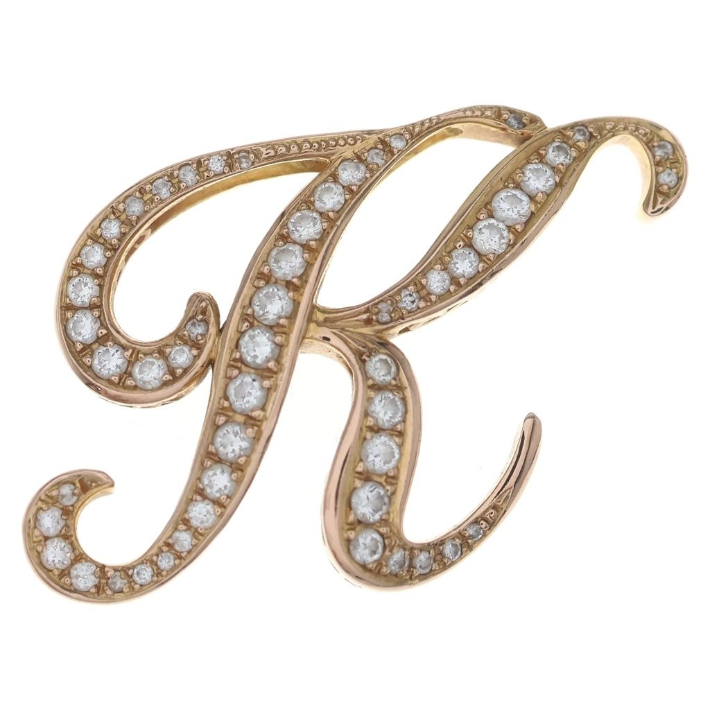 YUKIZAKI (ユキザキ) ALPHA アルファ イニシャルペンダントトップ K ダイヤ K18/YG 1.16ct 10.0g ゴールド