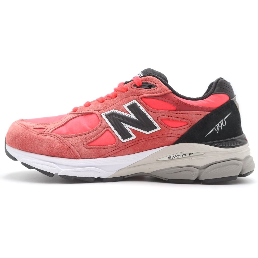 New Balance (ニューバランス) M990PL3 異素材切替 ローカットスニーカー USA製 レッド/ブラック US8.5/26.5cm