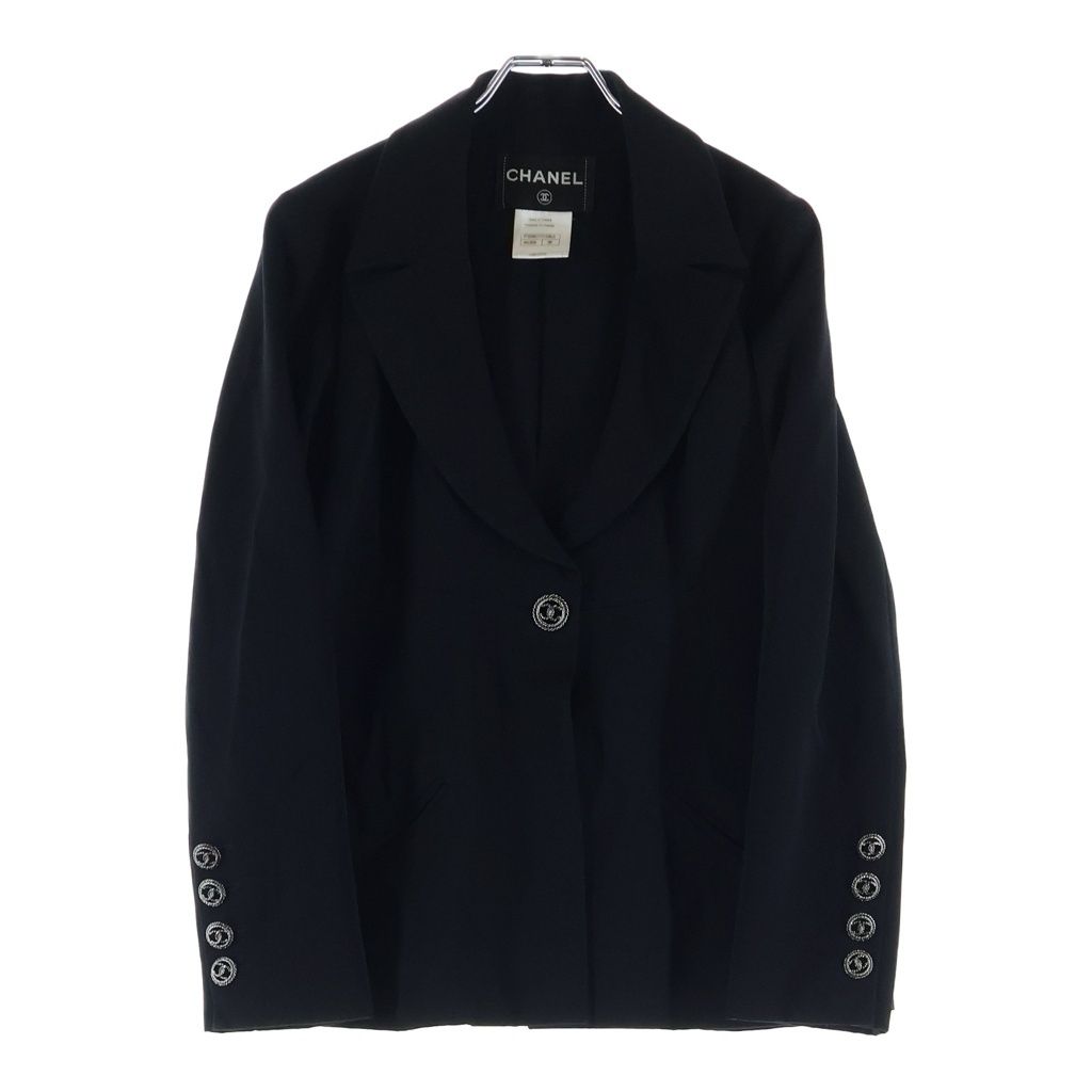 CHANEL (シャネル) ココマークボタン テーラードジャケット ブラック レディース P39962V04964