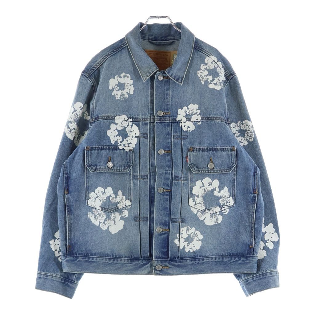 DENIM TEARS (デニムティアーズ) × Levi's TYPE-2 ALL OVER WREATH LIGHT WASH リーバイス 花柄デニムジャケット インディゴ PC9-A2318-0003
