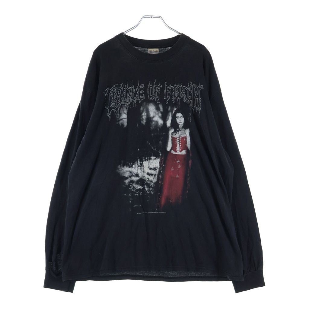 VINTAGE (ヴィンテージ) 00S Cradle of Filth GILDAN クレイドルオブフィルス 両面プリント ロングスリーブ 長袖Tシャツ ブラック