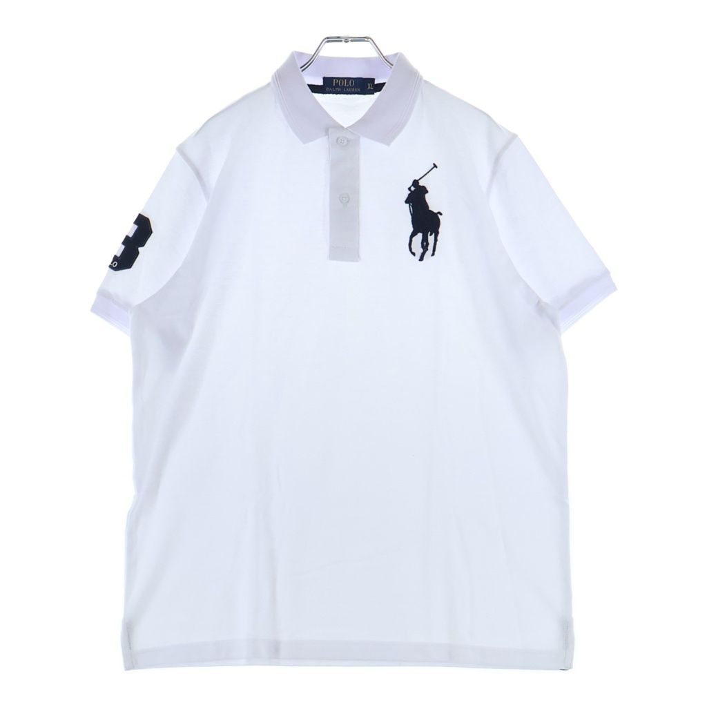 POLO RALPH LAUREN (ポロラルフローレン) ビッグポニー刺繍 半袖ポロシャツ ホワイト