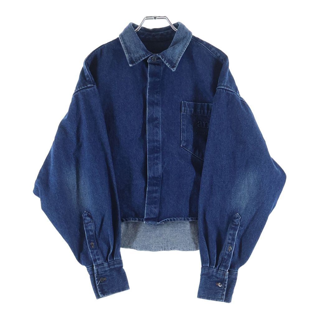 AMI Alexandre Mattiussi (アミアレクサンドルマテュッシ) WORN BLUE DENIM SHIRT ウォーン ブルー 長袖デニムシャツ レディース インディゴ FSH134.DE0025