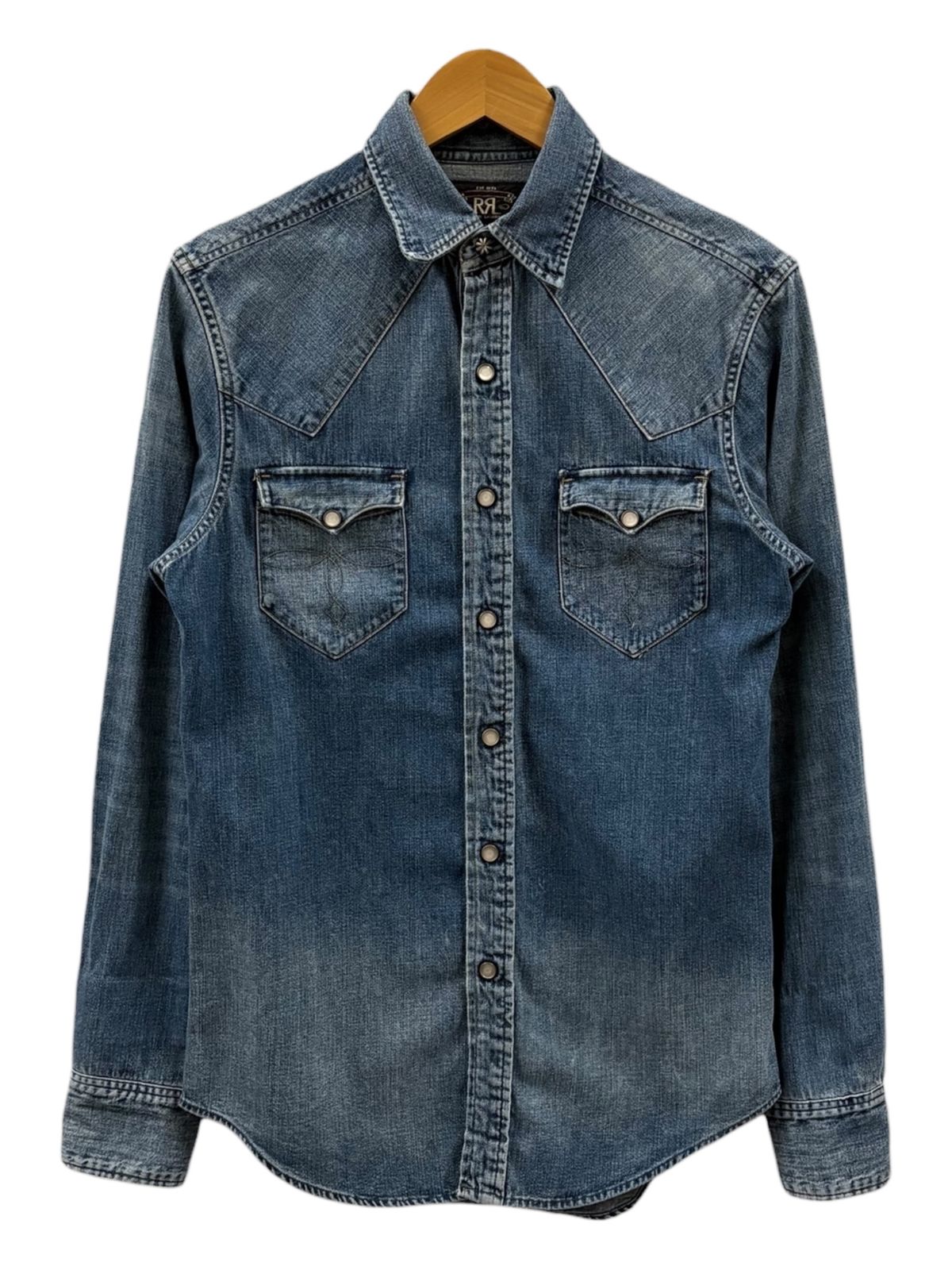 RRL (ダブルアールエル) デニム ウエスタンシャツ XS インディゴ メンズ/078