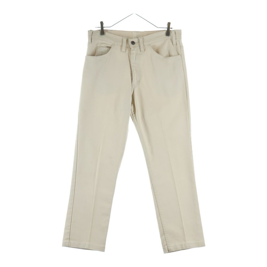 Levi's (リーバイス) 60-70S VINTAGE 518 STA-PREST ヴィンテージ スタプレ カツラギ ボタン裏刻印10 42TALONジッパー BIG E ジップフライストレートパンツ ホワイト