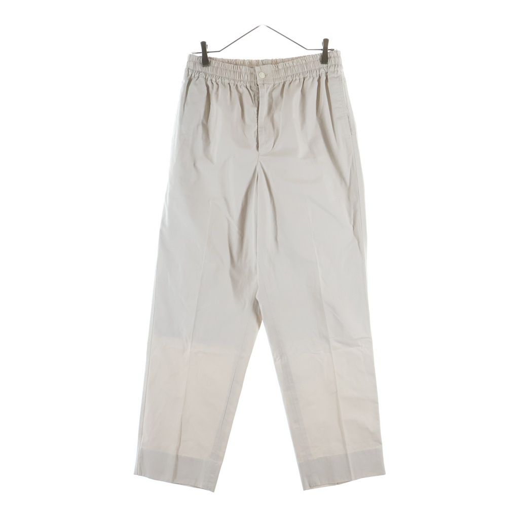 NO BRAND (ノーブランド) NONNOTTE ノノット Elastic Baggy Trousers Clear Heavy Broadcloth エラスティック バギー トラウザーズ クリア ヘビー ブロードクロス オフホワイト N-24S-003