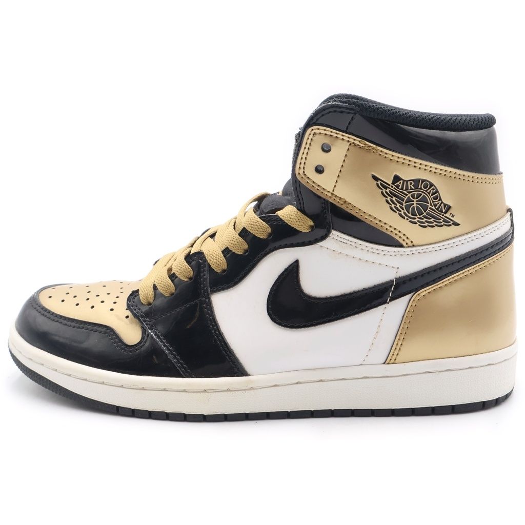 NIKE (ナイキ) AIR JORDAN 1 RETRO HIGH OG NRG GOLD TOE 861428-007 エアジョーダン1 ゴールドトゥ ハイカットスニーカー ゴールド/ブラック US8.5/26.5cm