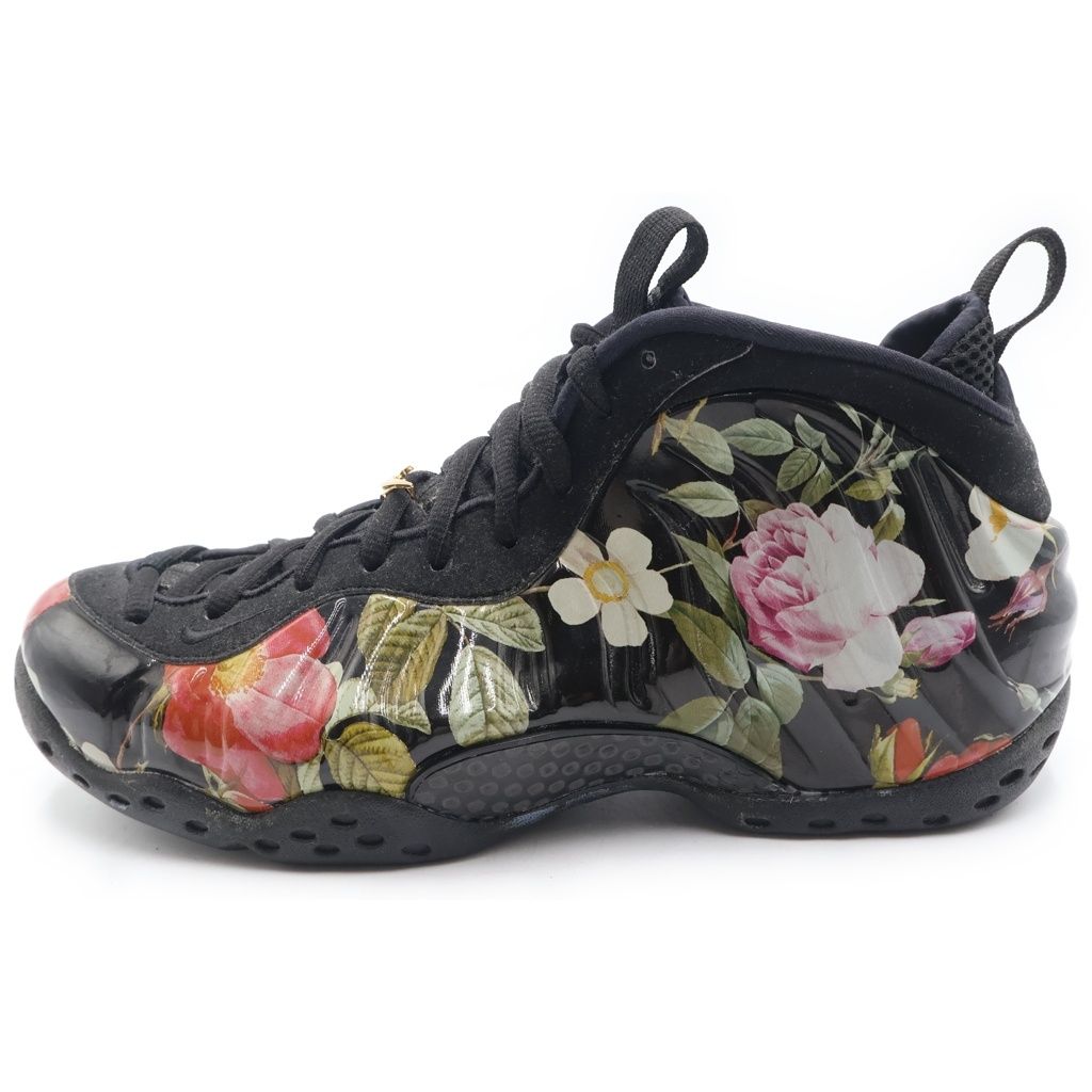 NIKE (ナイキ) AIR FOAMPOSITE ONE FLORAL 314996-012 エア フォームポジット ワン フローラル ハイカットスニーカー ブラック US8.5/26.5cm