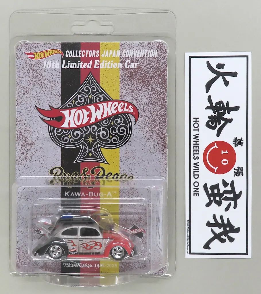 【中古】ミニカー 1/64 Bug&Peace KAWA-BUG-A 10th limited edition car(シルバー×レッド) 「Hot Wheels COLLECTORS JAPAN CONVENTION 2026」 右向きパッケージ版 [JCP