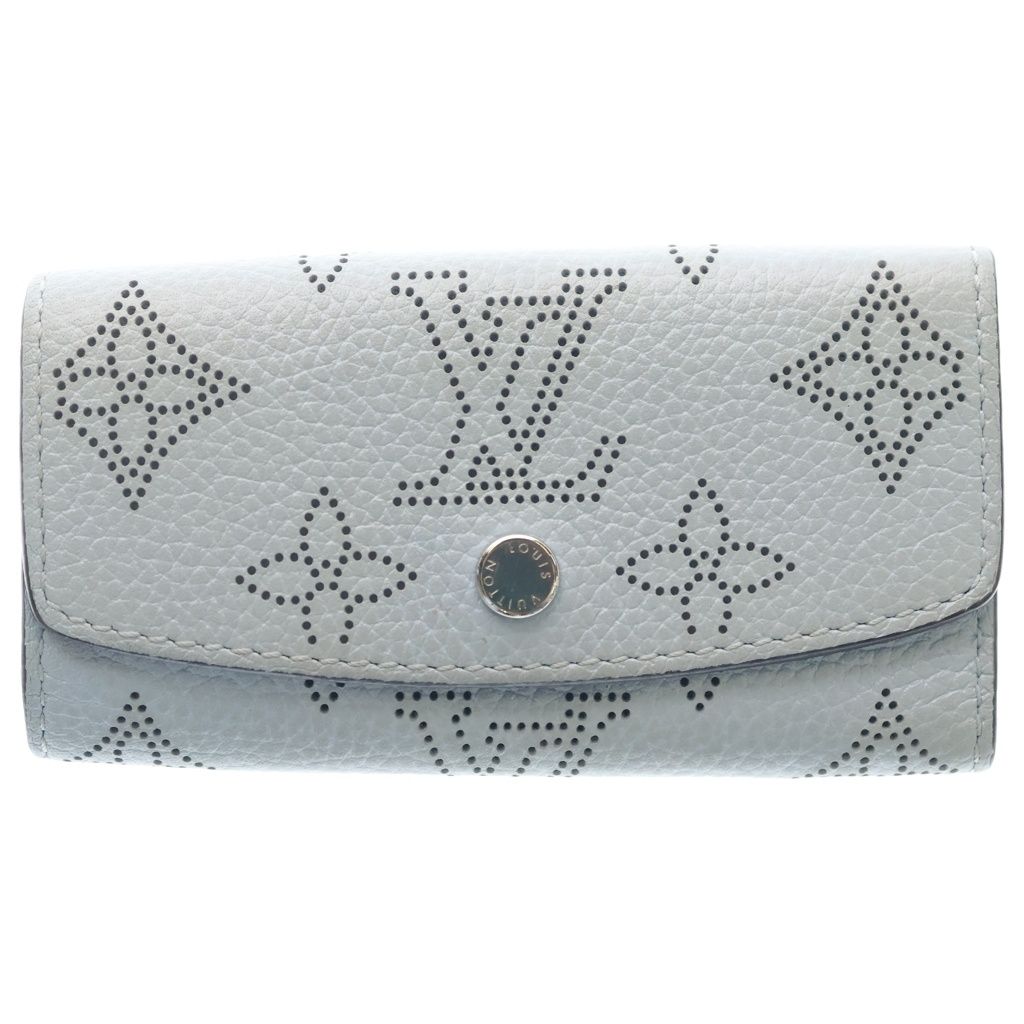 LOUIS VUITTON (ルイヴィトン) モノグラム マヒナ ミュルティクレ4 キーケース 日本限定 M81706 アイスブルー