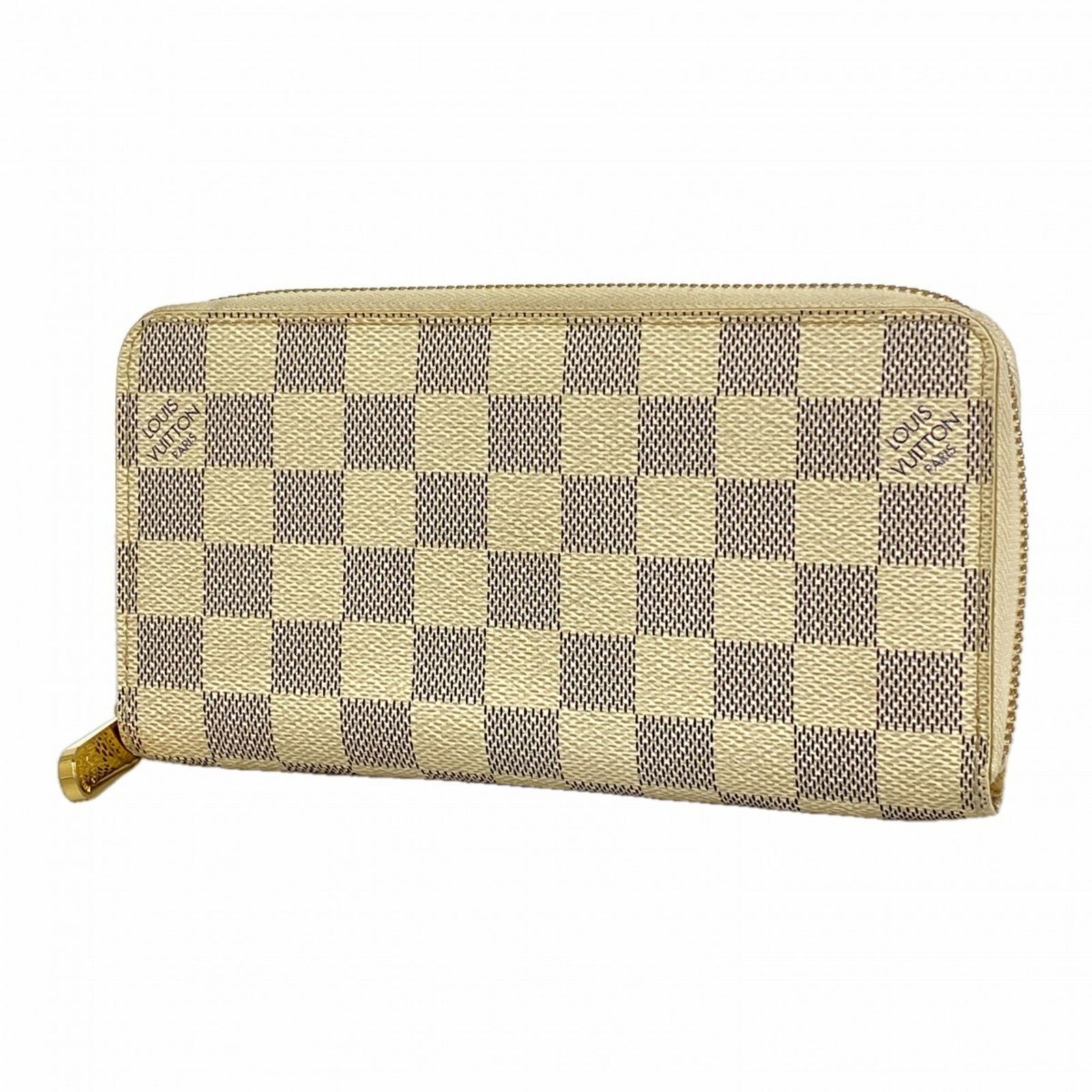 ルイ・ヴィトン(Louis Vuitton) ルイ・ヴィトン 長財布 ダミエ・アズール ジッピーウォレット N60019 ホワイトレディース