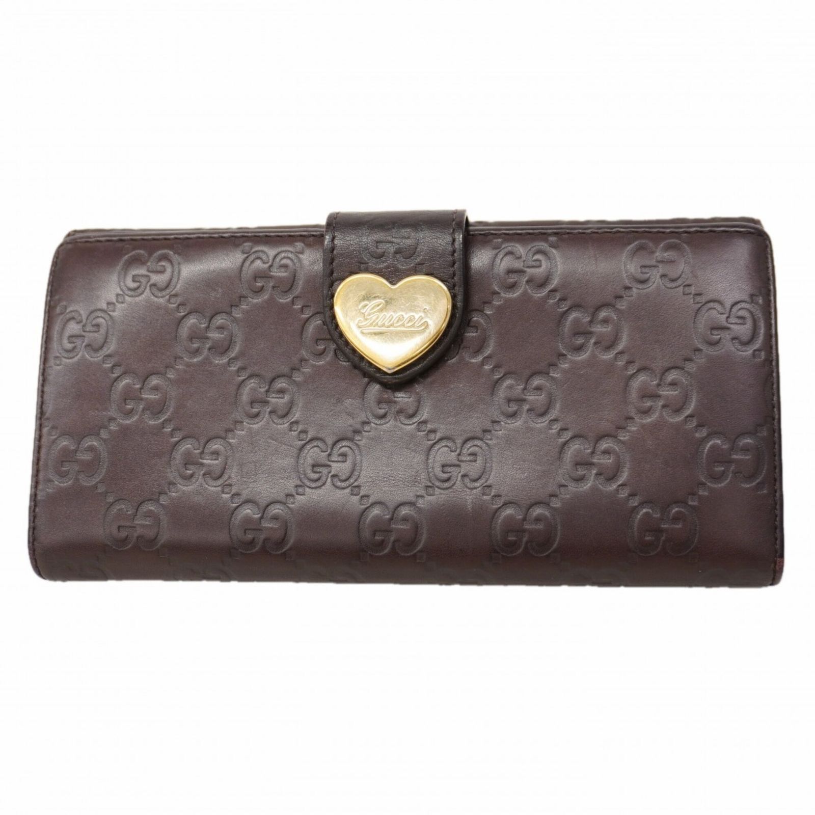 グッチ(Gucci) グッチ 長財布 グッチシマ 203550 レザー ブラウン レディース