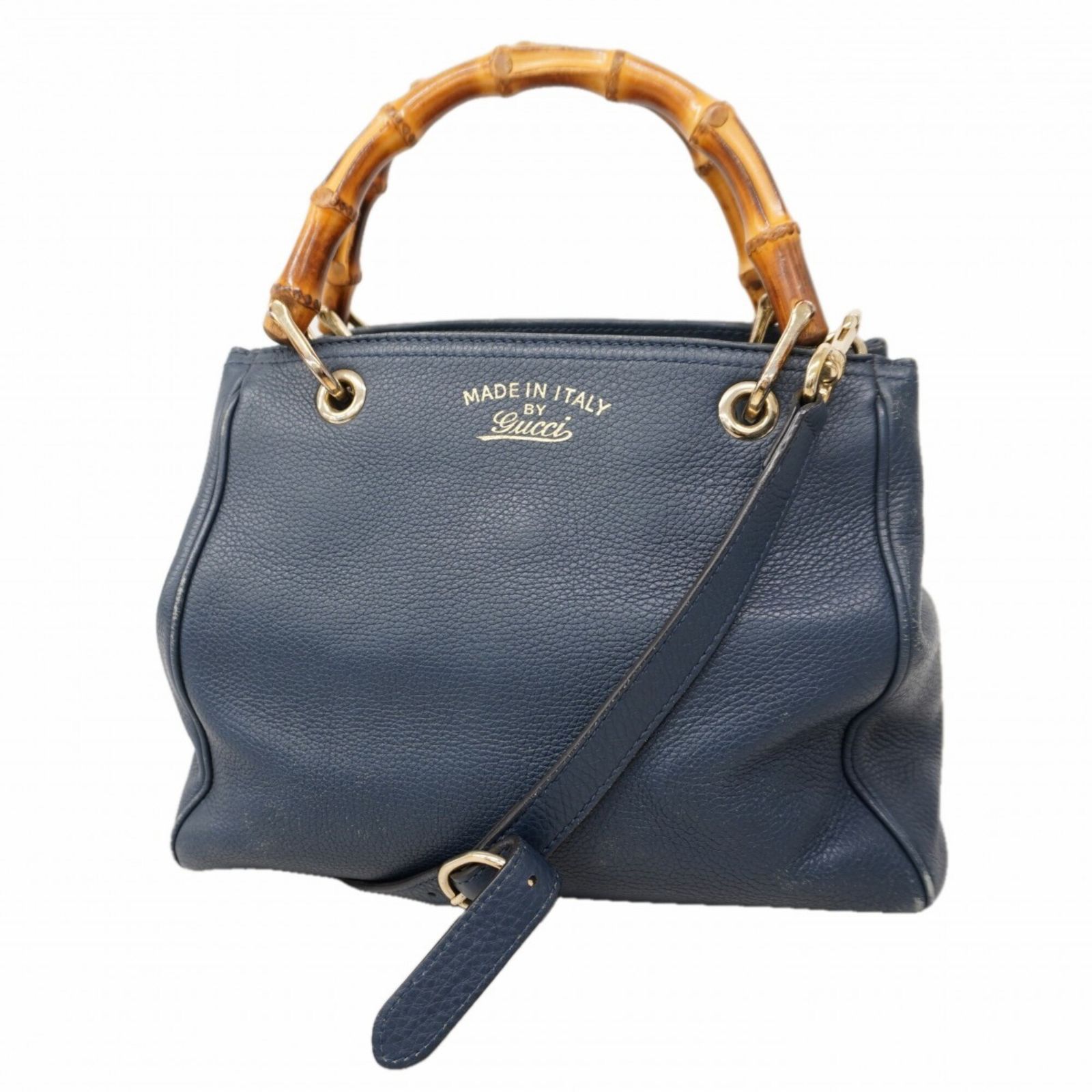 グッチ(Gucci) グッチ ハンドバッグ バンブー 336032 レザー ブルー