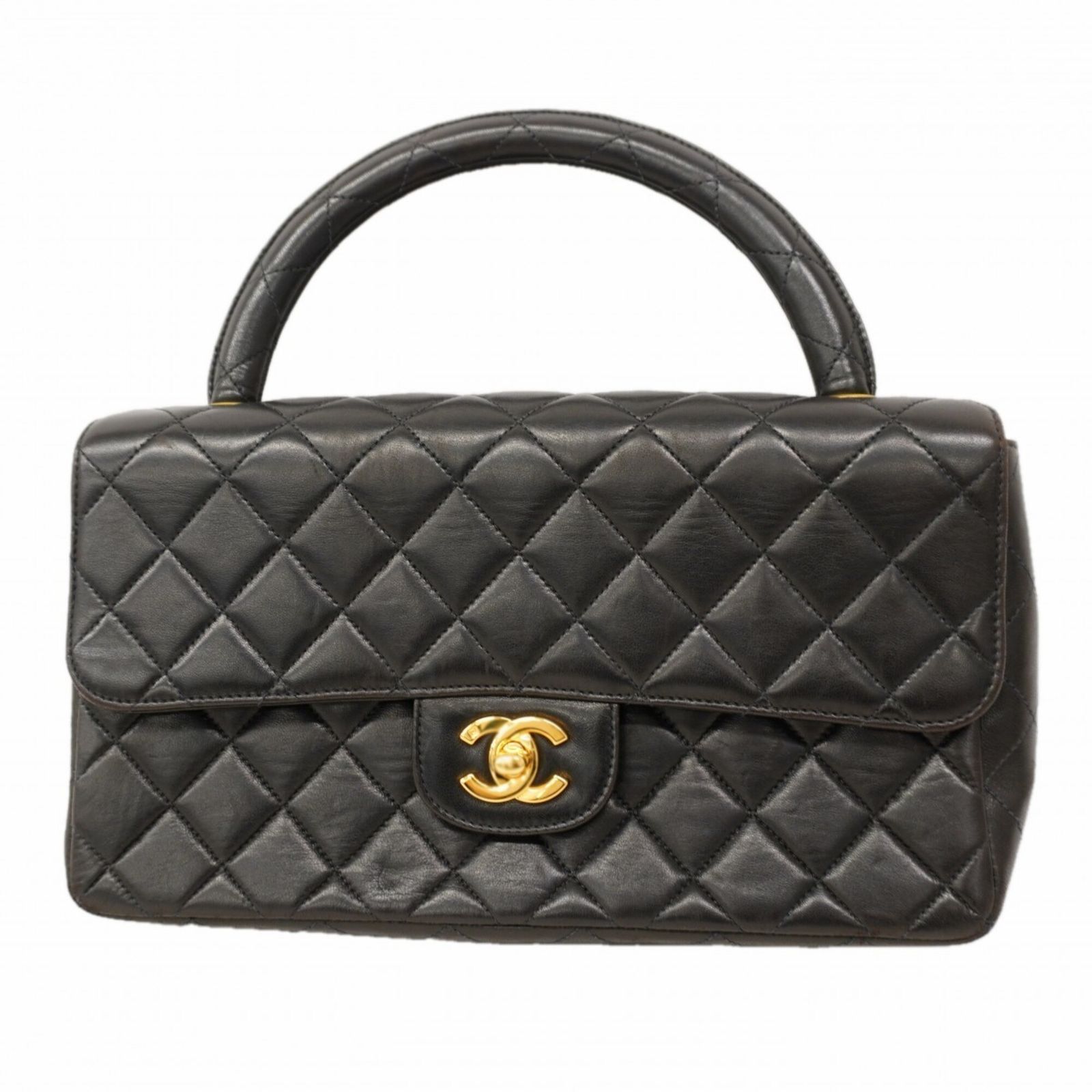 シャネル(Chanel) シャネル ハンドバッグ マトラッセ ラムスキン ブラック