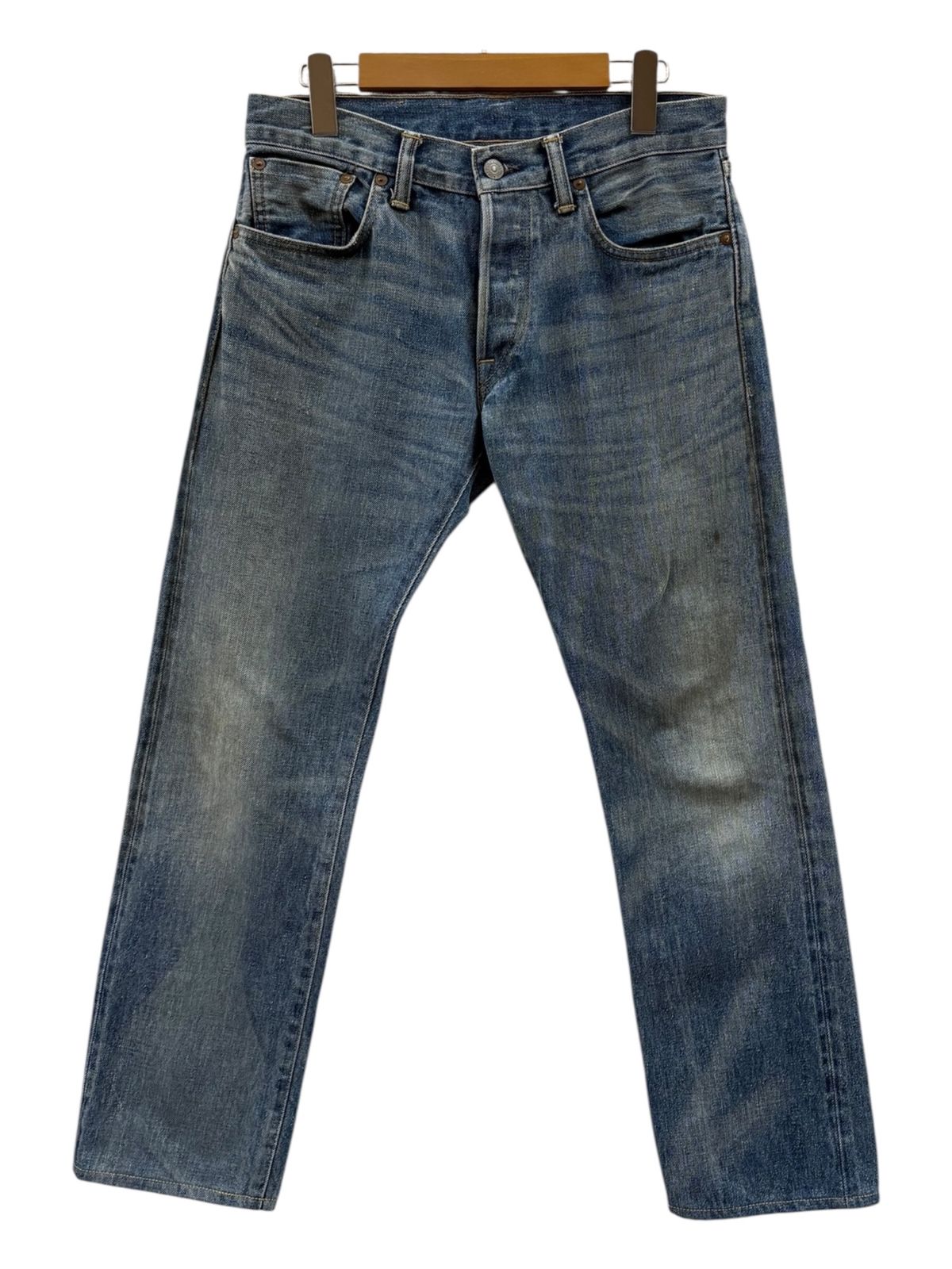 RRL (ダブルアールエル) デニムパンツ ジーンズ USA製 ボタンフライ セルビッジ 29×30 インディゴ メンズ/078