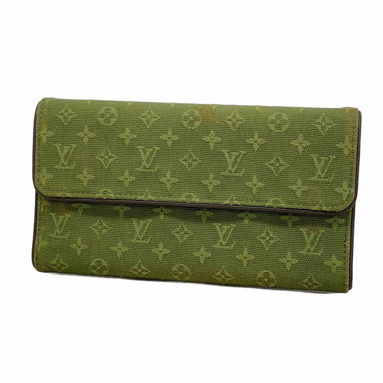 ルイ・ヴィトン(Louis Vuitton) ルイ・ヴィトン 三つ折り長財布 モノグラム・ミニ ポルトトレゾールインターナショナル M92443 TSTカーキレディース