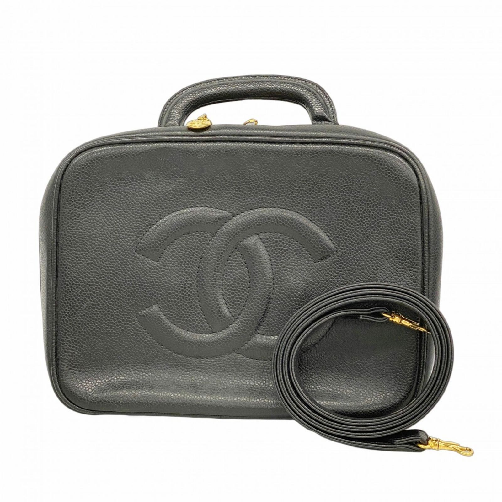 シャネル(Chanel) シャネル ハンドバッグ・バニティバッグ キャビアスキン ブラック 2wayバッグレディース