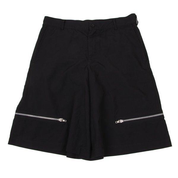 ブラックコムデギャルソンBLACK COMME des GARCONS ポリヘムジッパーショーツ 黒XL
