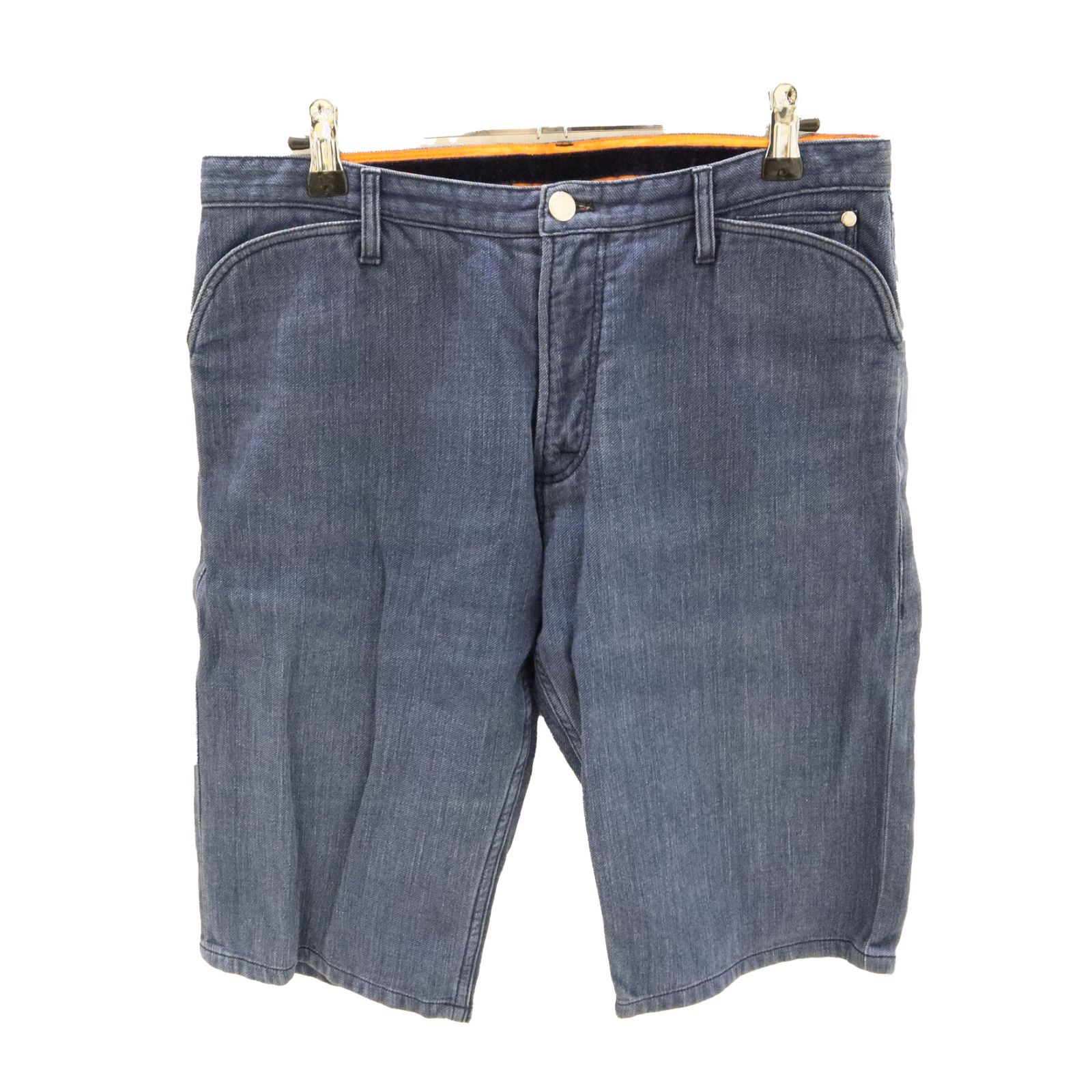 【中古】LOUIS VUITTON ルイヴィトン デニムハーフパンツ 38サイズ レディース メンズ デニム パンツ ズボン ネイビー アパレル ブランド