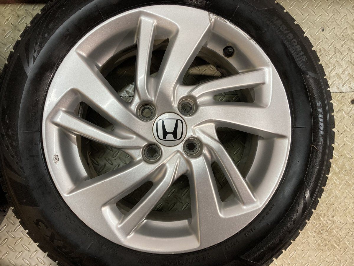 BS BLIZZAK VRX3 185/60R15】スタッドレス【HONDA 純正ホイール 15