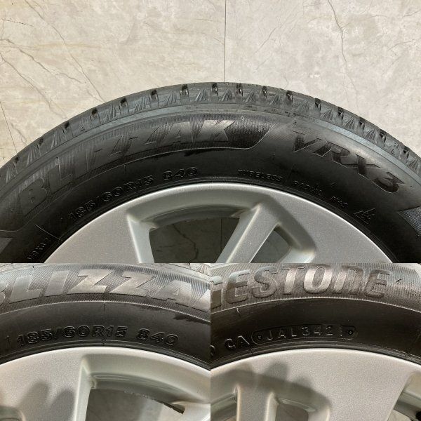 BS BLIZZAK VRX3 185/60R15】スタッドレス【HONDA 純正ホイール 15
