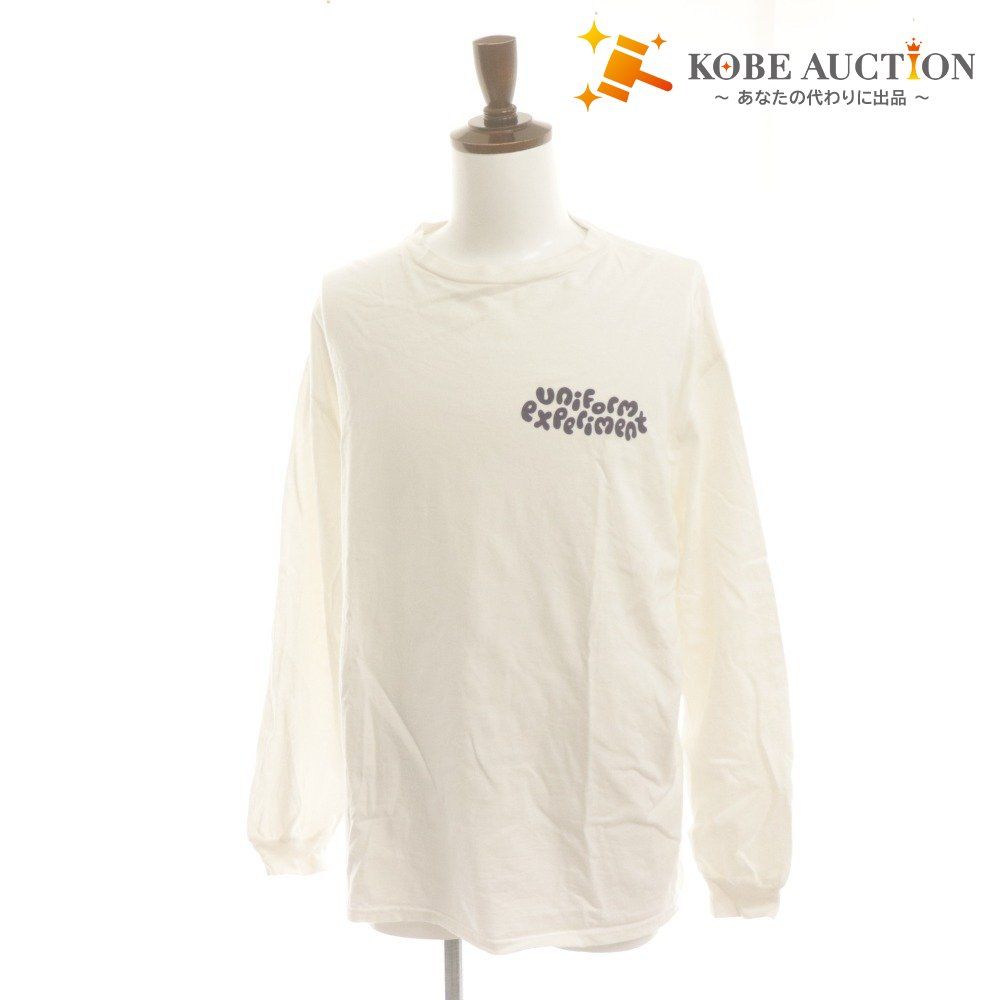 ■ uniform experimen 長袖Tシャツ ロンT トップス INSANE L/S BAGGY TEE UE-232042 イチゴ柄 コラボモデル SOPH. メンズ 1(S～M相当) 白