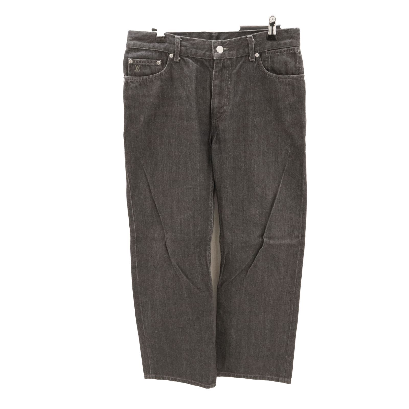 【中古】LOUIS VUITTON ルイヴィトン デニムパンツ 42サイズ レディース メンズ デニム パンツ ズボン ブラック アパレル ブランド