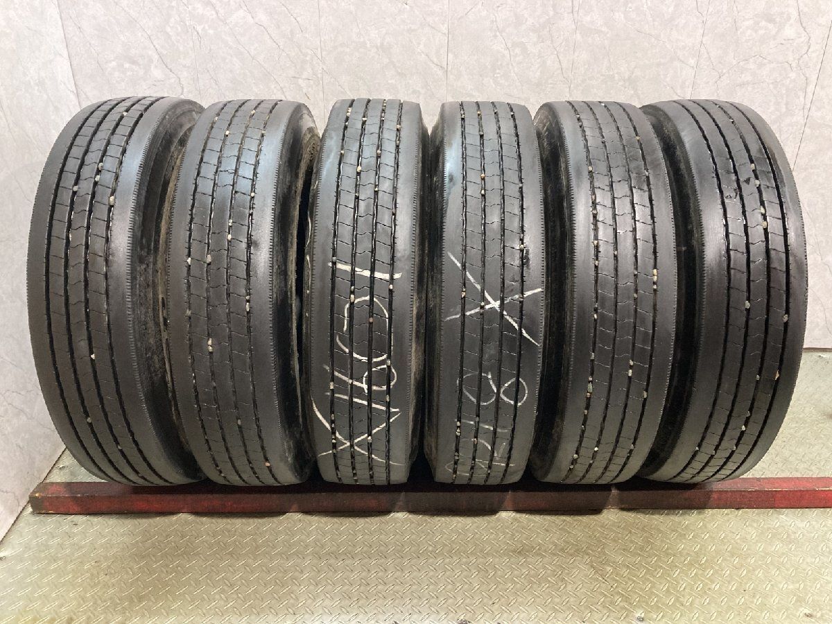 札幌発 引取OK DUNLOP SP122 225/80R17.5 123/122L 17.5インチ トラックタイヤ 夏タイヤ 6本 23年製 バリ溝 4t レンジャー等　(KTT771)