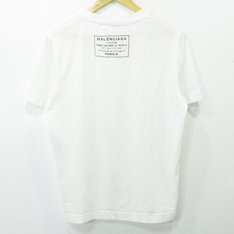 三重本店】 中古 BALENCIAGA | バレンシアガ ロゴバックプリント半袖T 
