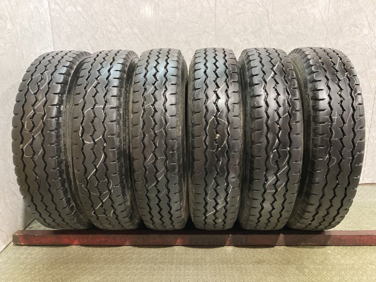 札幌発 引取OK BS G588 225/80R17.5 123/122L 17.5インチ 17.5インチ トラックタイヤ 夏タイヤ リブラグ 6本 22年 バリ溝 4t　(KTT772)