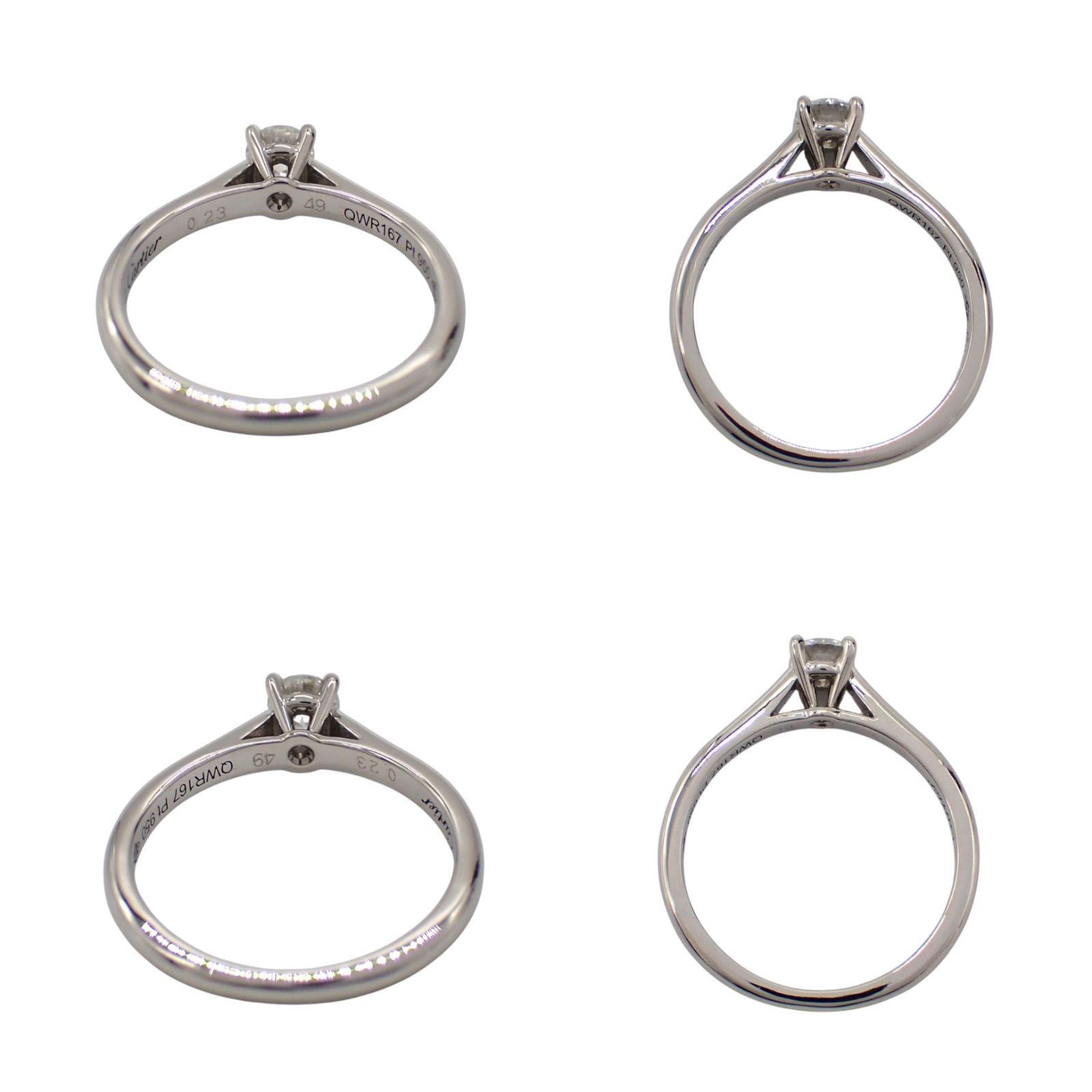 新品仕上げ済 Cartier カルティエ 49 0.23ct ソリテール1895 ダイヤ