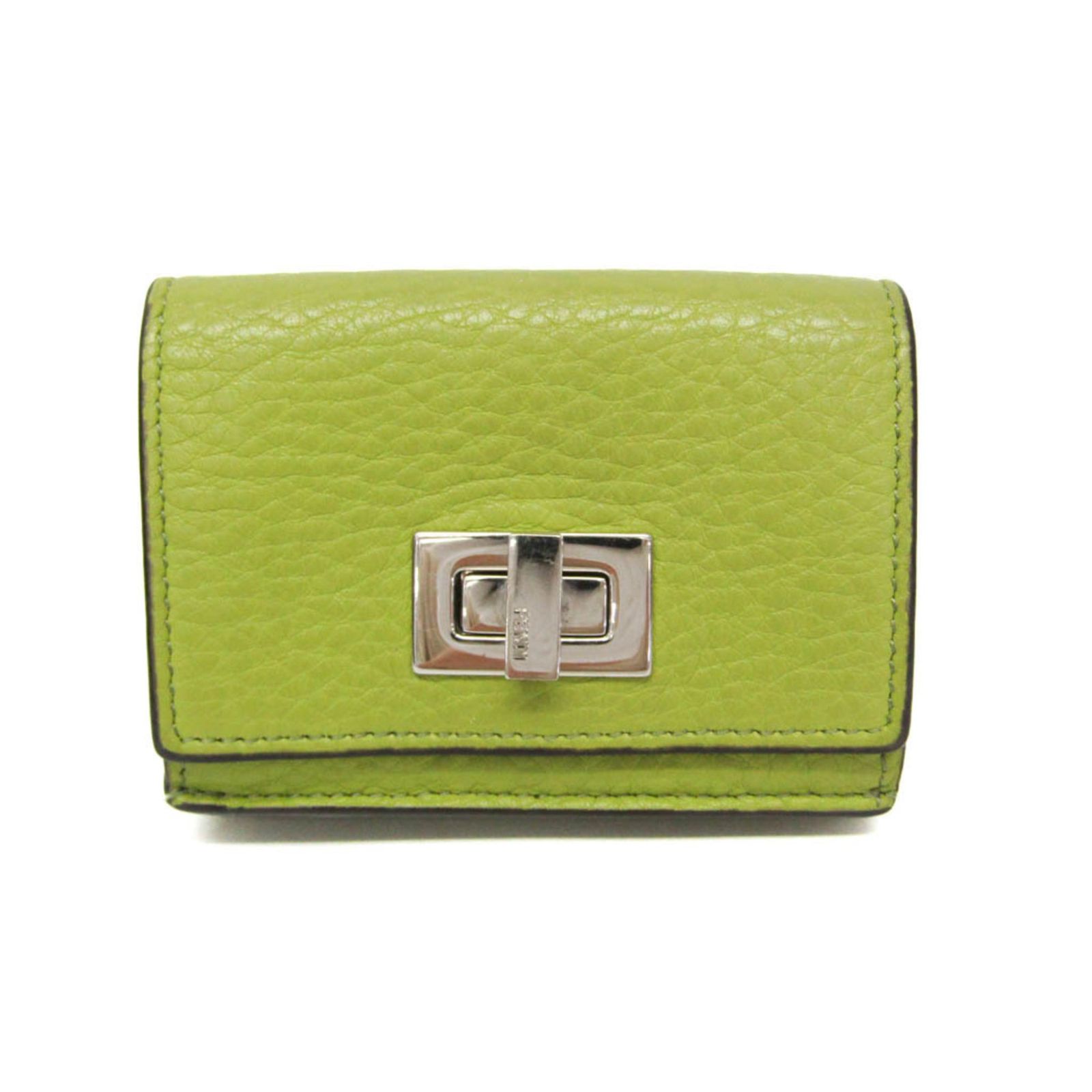フェンディ(Fendi) ピーカブー 8M0426 レディース レザー 財布（三つ折り） ライトグリーン